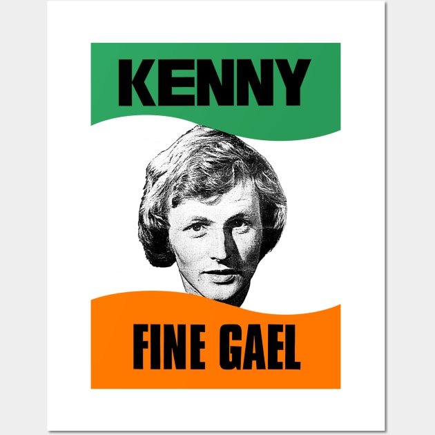 Enda Kenny / Fine Gael Retro Election Poster Wall Art by feck!